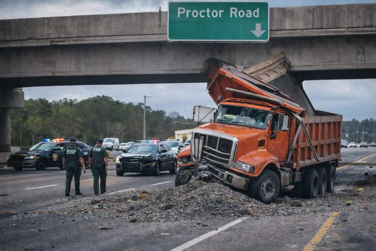 Sarasota Dump Truck Crash on I-75 Shuts Down Two Lanes After Overpass Impact