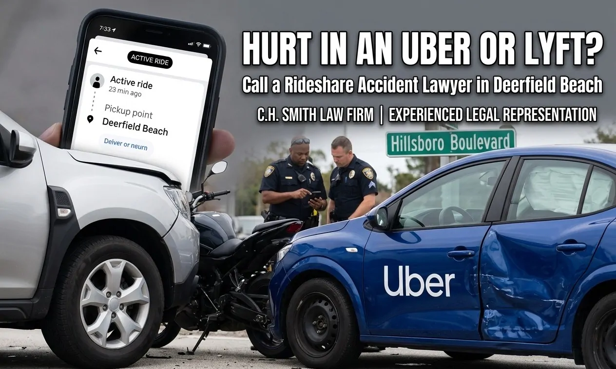 Hurt in an Uber or Lyft? Call a Rideshare Accident Lawyer in Deerfield Beach